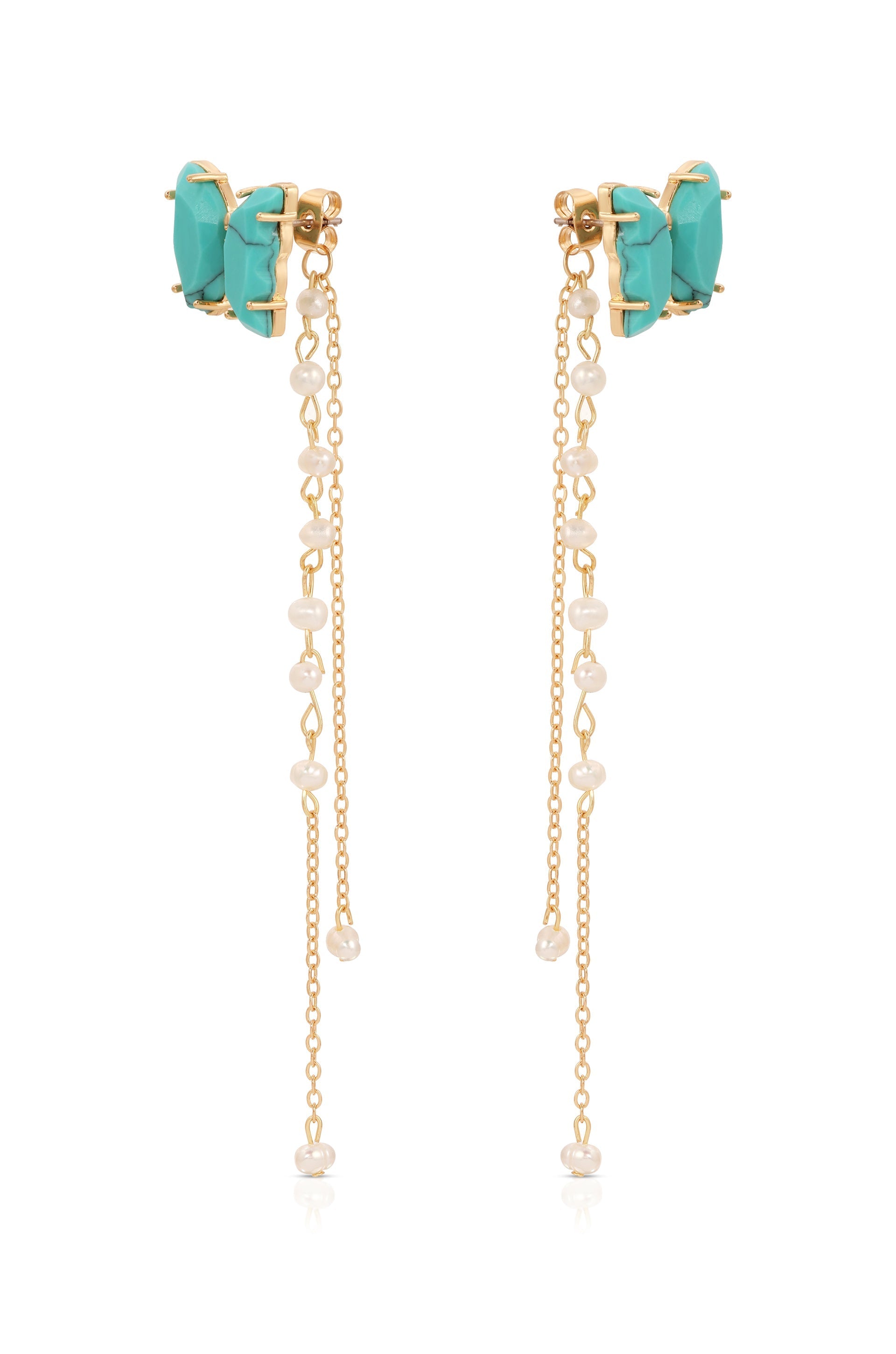 Turquoise Butterfly Dangle Earrings