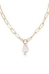 Single Pearl Chain Necklace