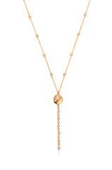 Polished Pebble Crystal Chain Lariat