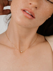 Polished Dainty Pebble Necklace