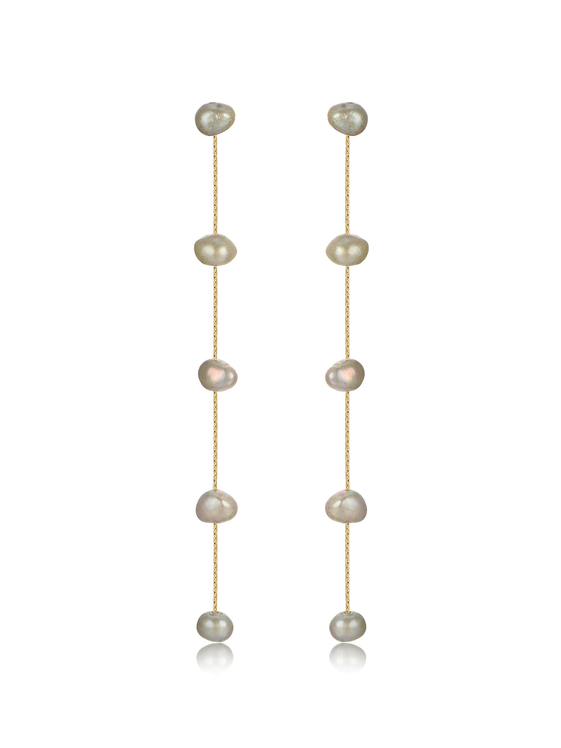 Dripping Pearl Delicate Drop Earrings