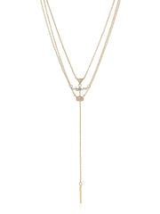Layered Opal Lariat Necklace Set of 3