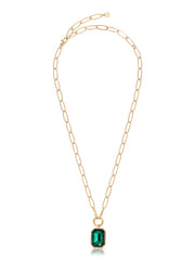 Deco Crystal Pendant Necklace