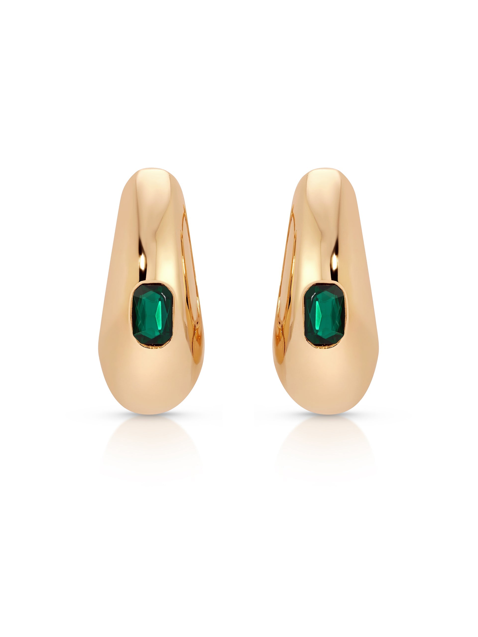 Deco Crystal Hoops