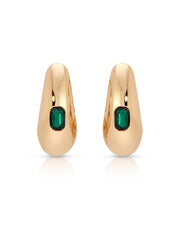 Deco Crystal Hoops