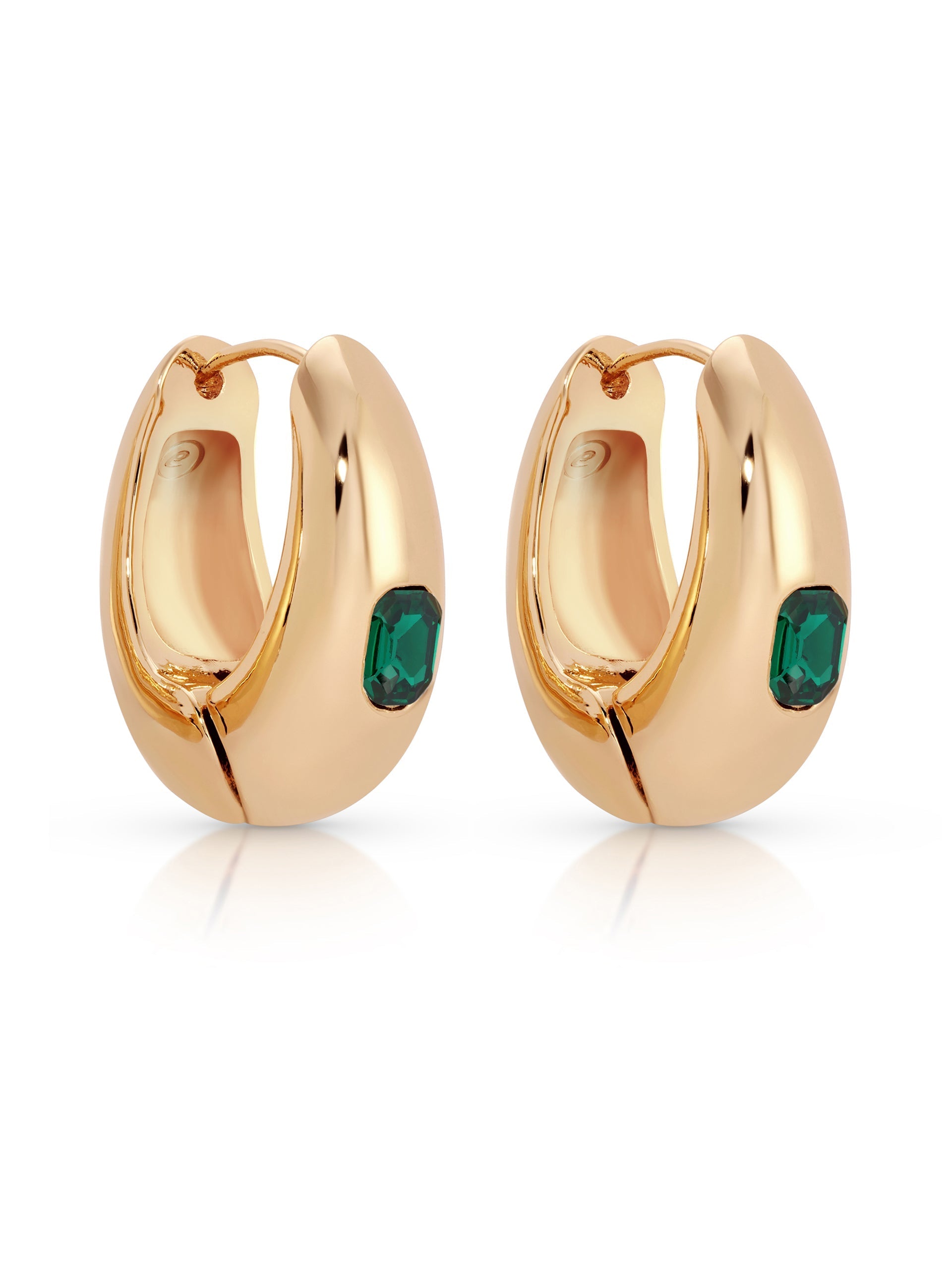 Deco Crystal Hoops