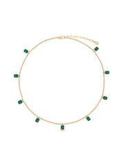 Deco Crystal Charm Necklace