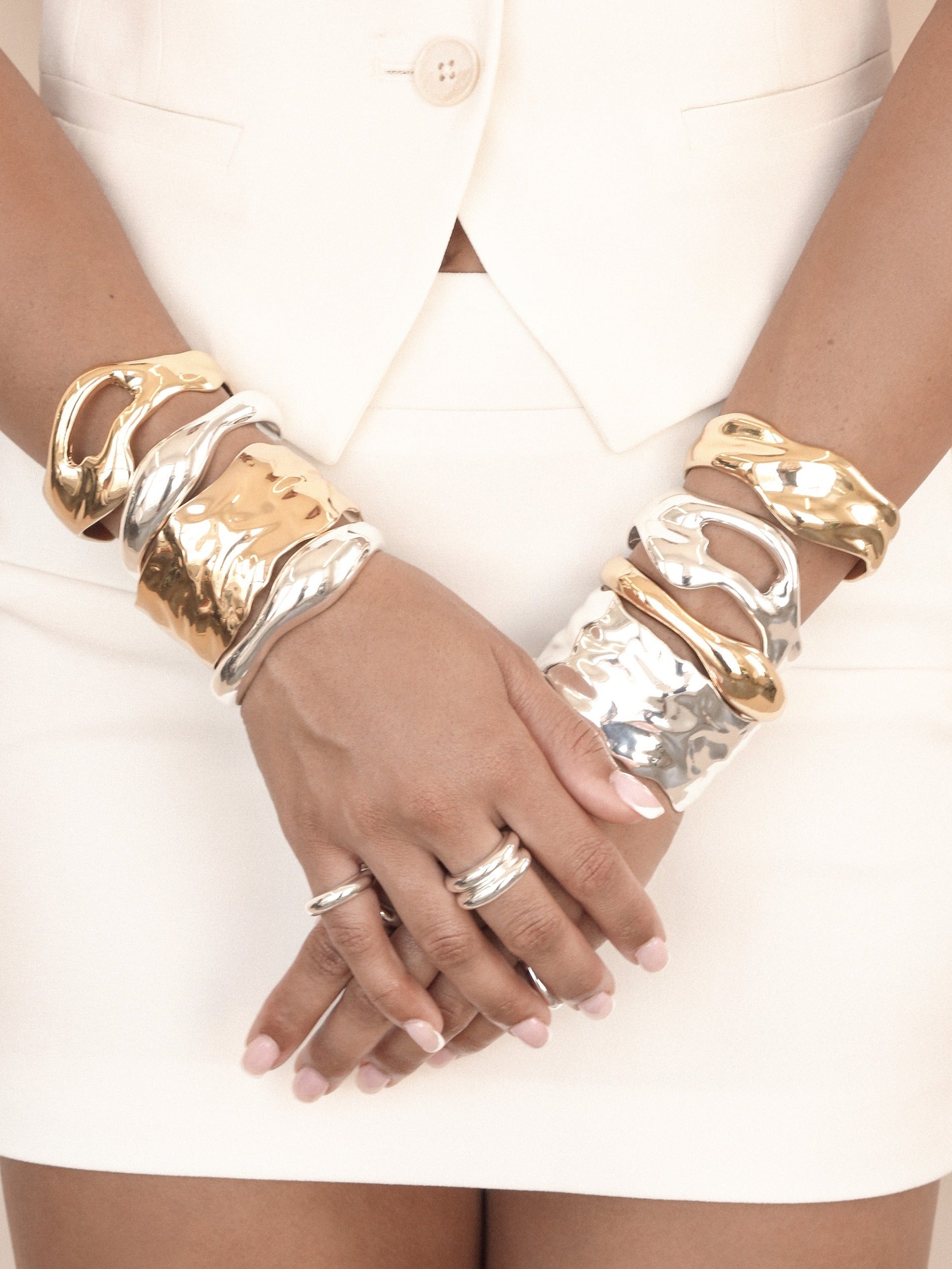 Thick Sculpted Cuff Bracelet
