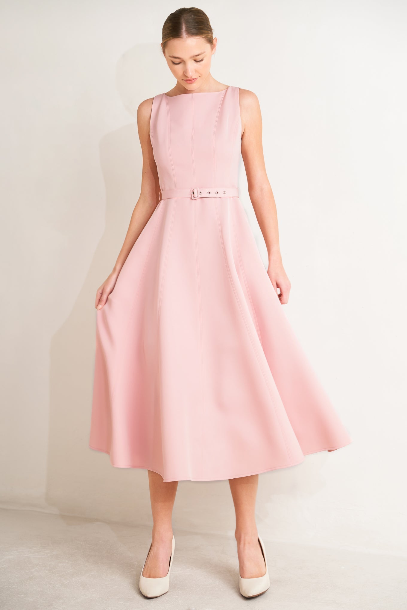 LIVING THE DREAM PINK MIDI DRESS - FINAL SALE