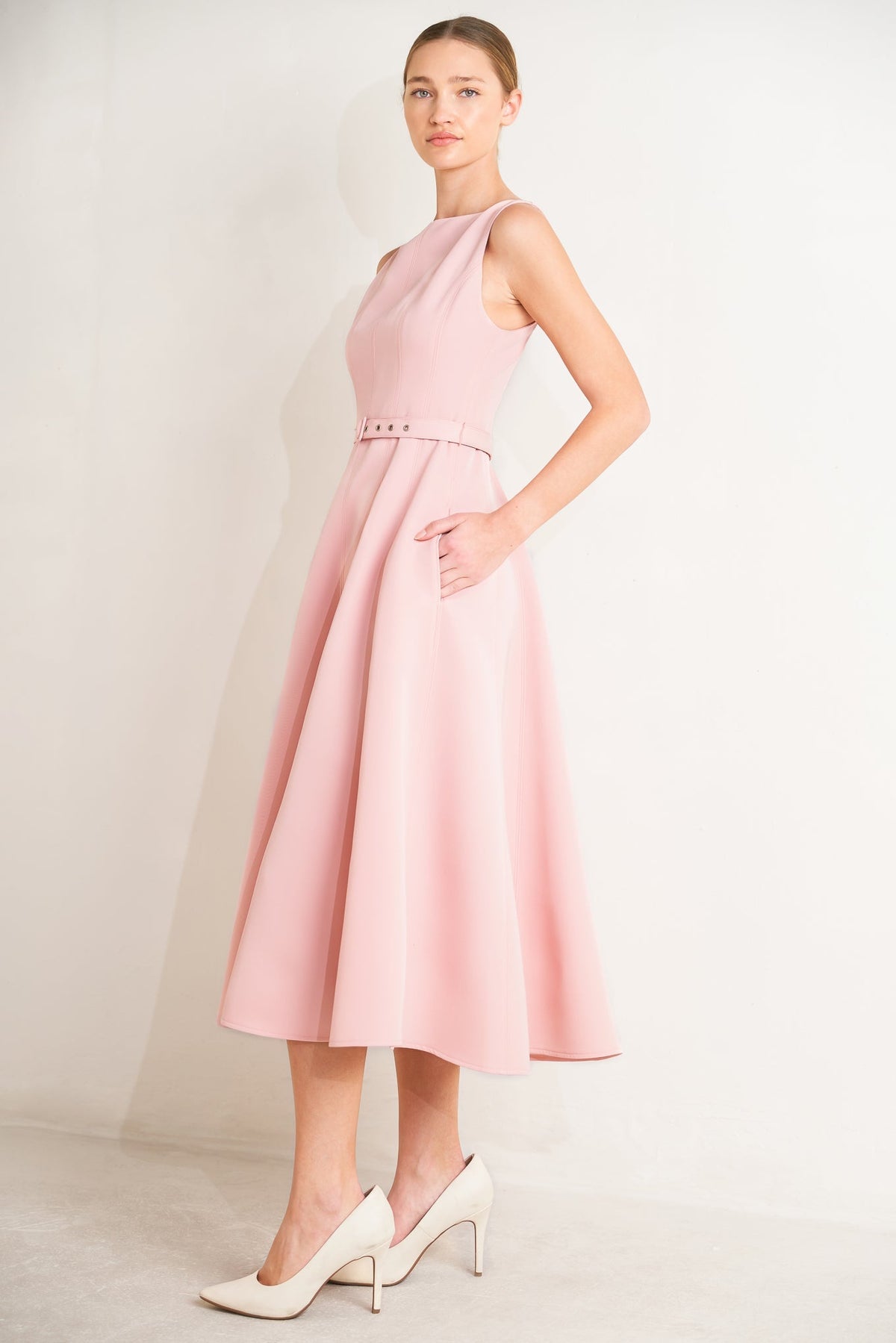 LIVING THE DREAM PINK MIDI DRESS - FINAL SALE