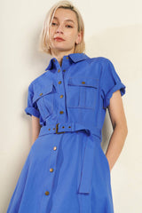 THE ESSENTIAL SHIRT DRESS - BLUE