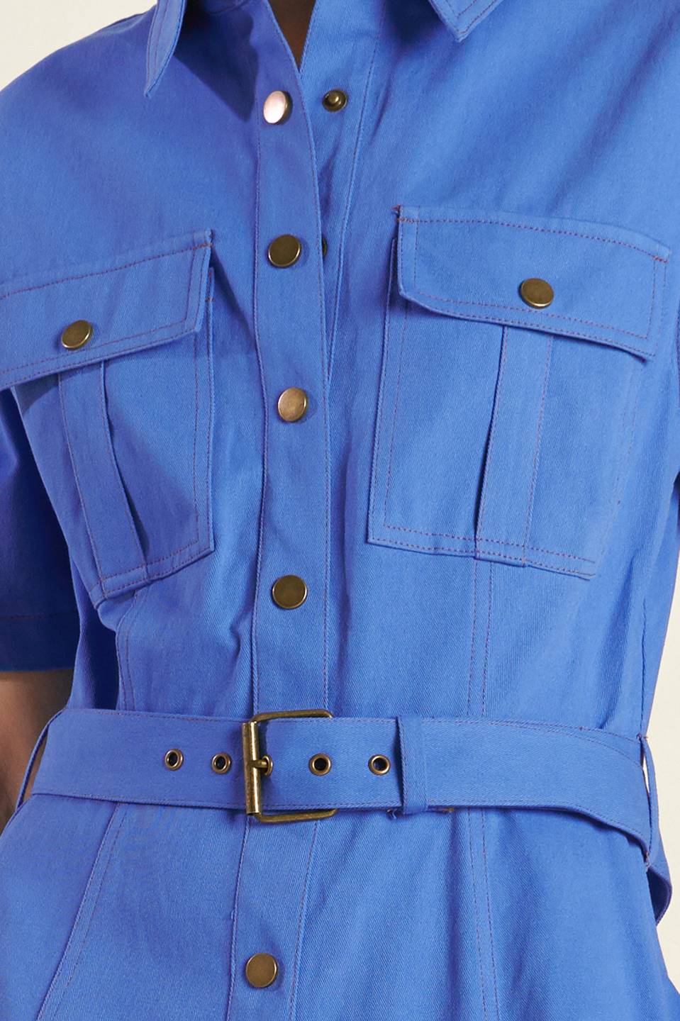 THE ESSENTIAL SHIRT DRESS - BLUE