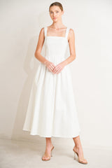 SERENE CHARM OFF WHITE MIDI DRESS - FINAL SALE