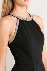 GALAXY CHARM BLACK MIDI DRESS
