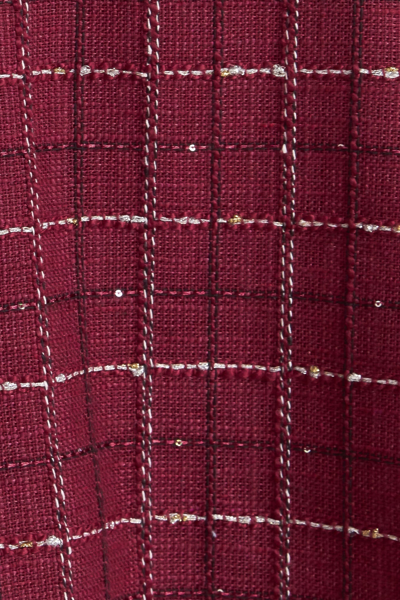 TWEED STRAPLESS MINI DRESS - WINE