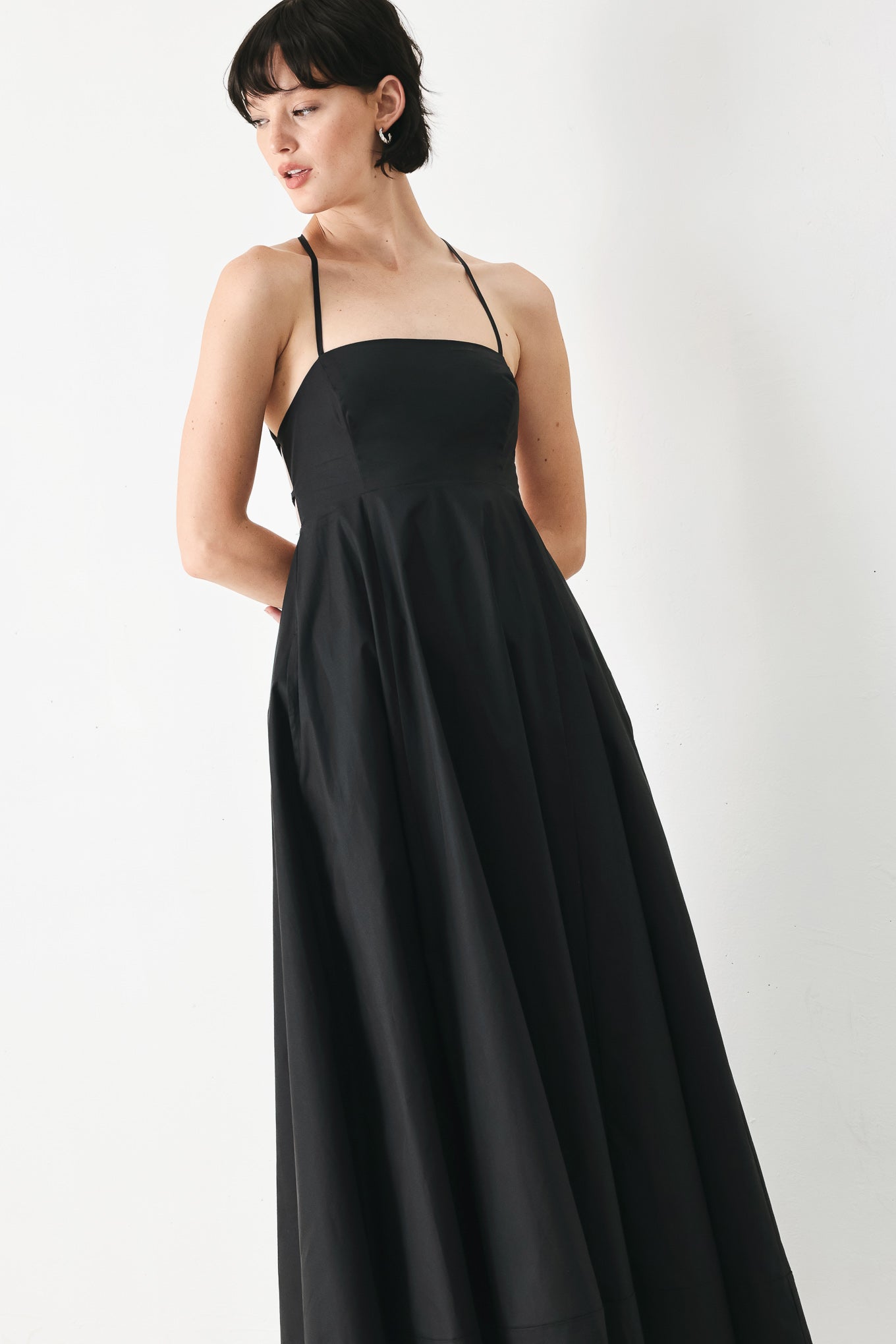 PURE LINE OPEN BACK MIDI DRESS - FINAL SALE