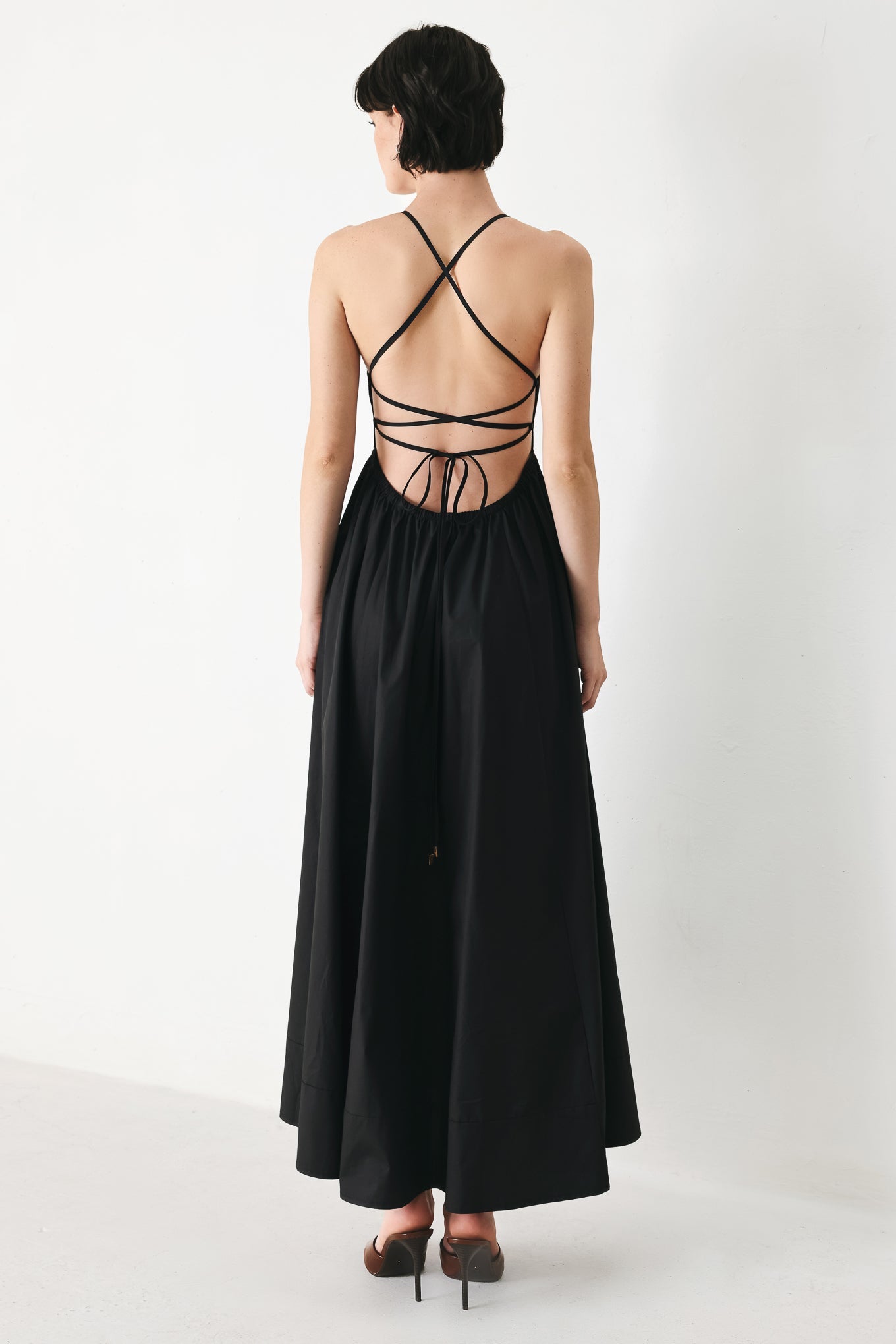 PURE LINE OPEN BACK MIDI DRESS - FINAL SALE