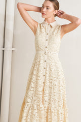 PURELY ROMANTIC LACE MIDI DRESS - FINAL SALE