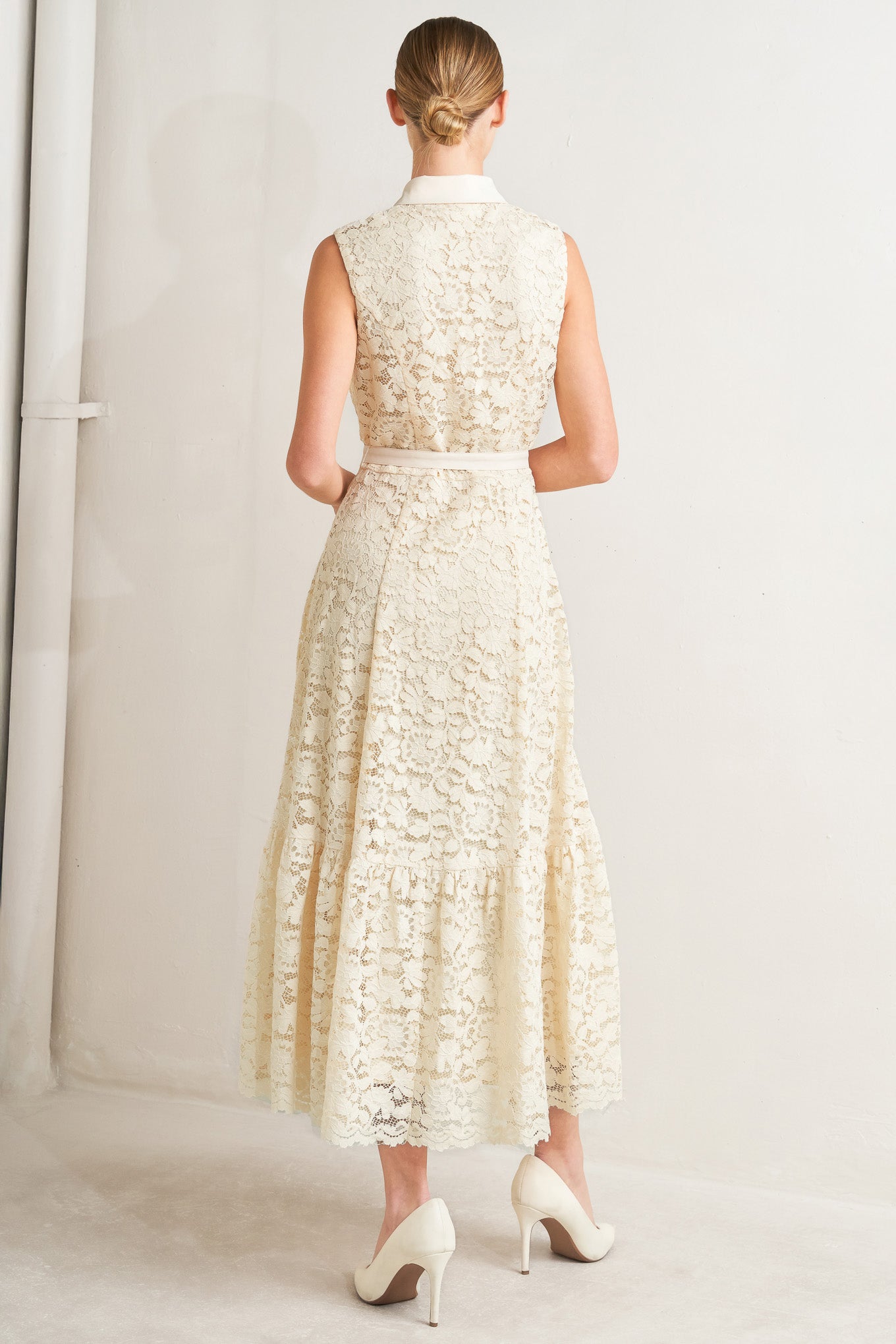 PURELY ROMANTIC LACE MIDI DRESS - FINAL SALE