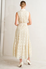 PURELY ROMANTIC LACE MIDI DRESS - FINAL SALE