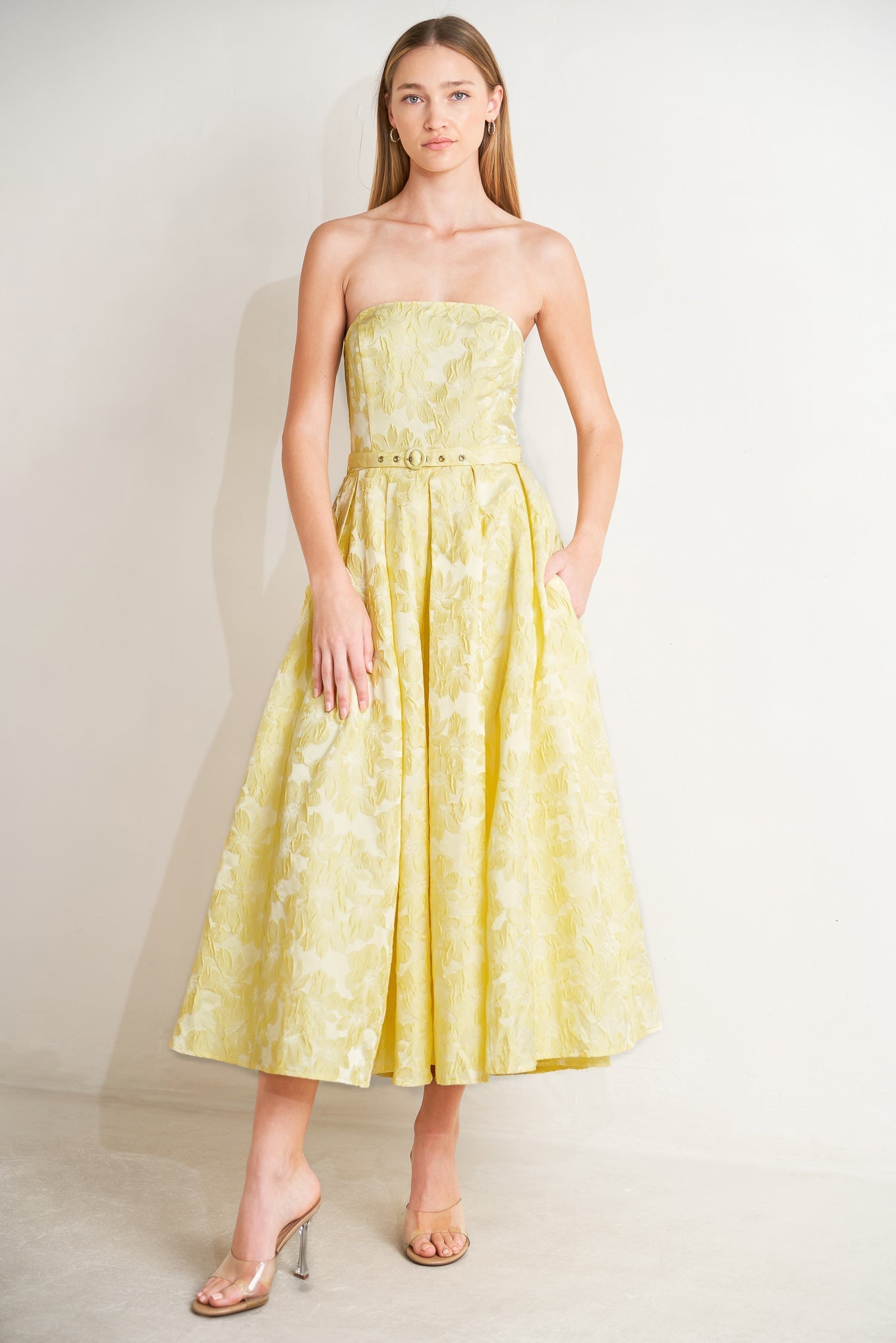 BUTTERCUP BLOOM LEMON YELLOW MIDI DRESS- FINAL SALE