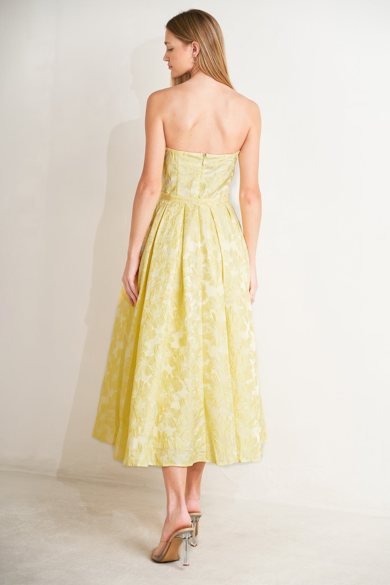 BUTTERCUP BLOOM LEMON YELLOW MIDI DRESS- FINAL SALE