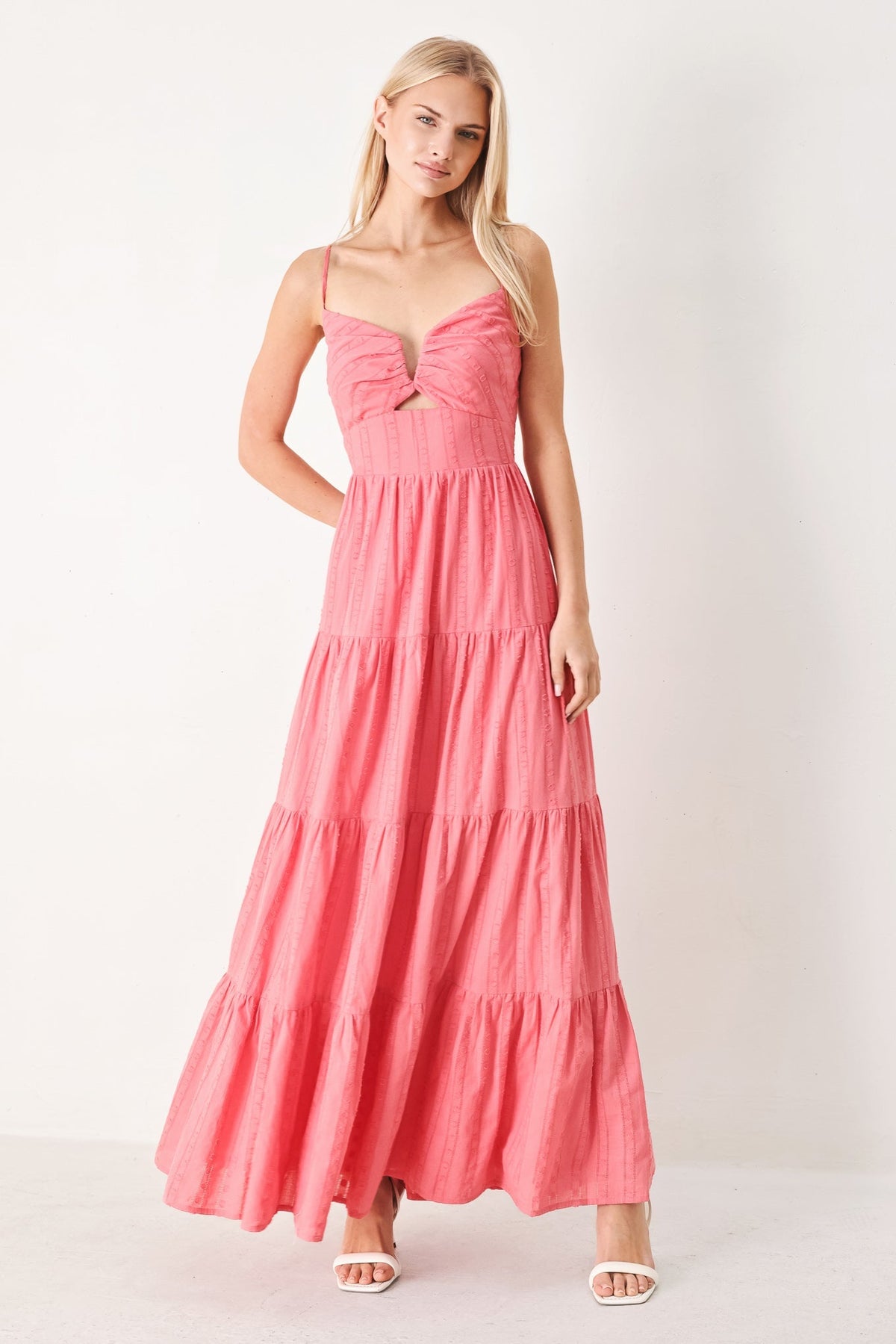 SWEET ESCAPE PINK CRANBERRY MAXI DRESS - FINAL SALE