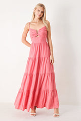 SWEET ESCAPE PINK CRANBERRY MAXI DRESS - FINAL SALE