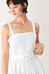 THE WEEKEND IN NANTUCKET WHITE MIDI DRESS