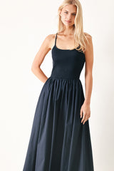 EASY BREEZE NAVY MIDI DRESS - FINAL SALE