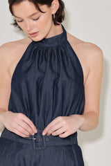 EVENING EDITION DENIM JUMPSUIT - FINAL SALE