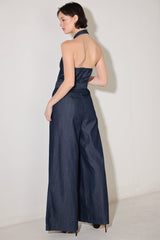 EVENING EDITION DENIM JUMPSUIT - FINAL SALE