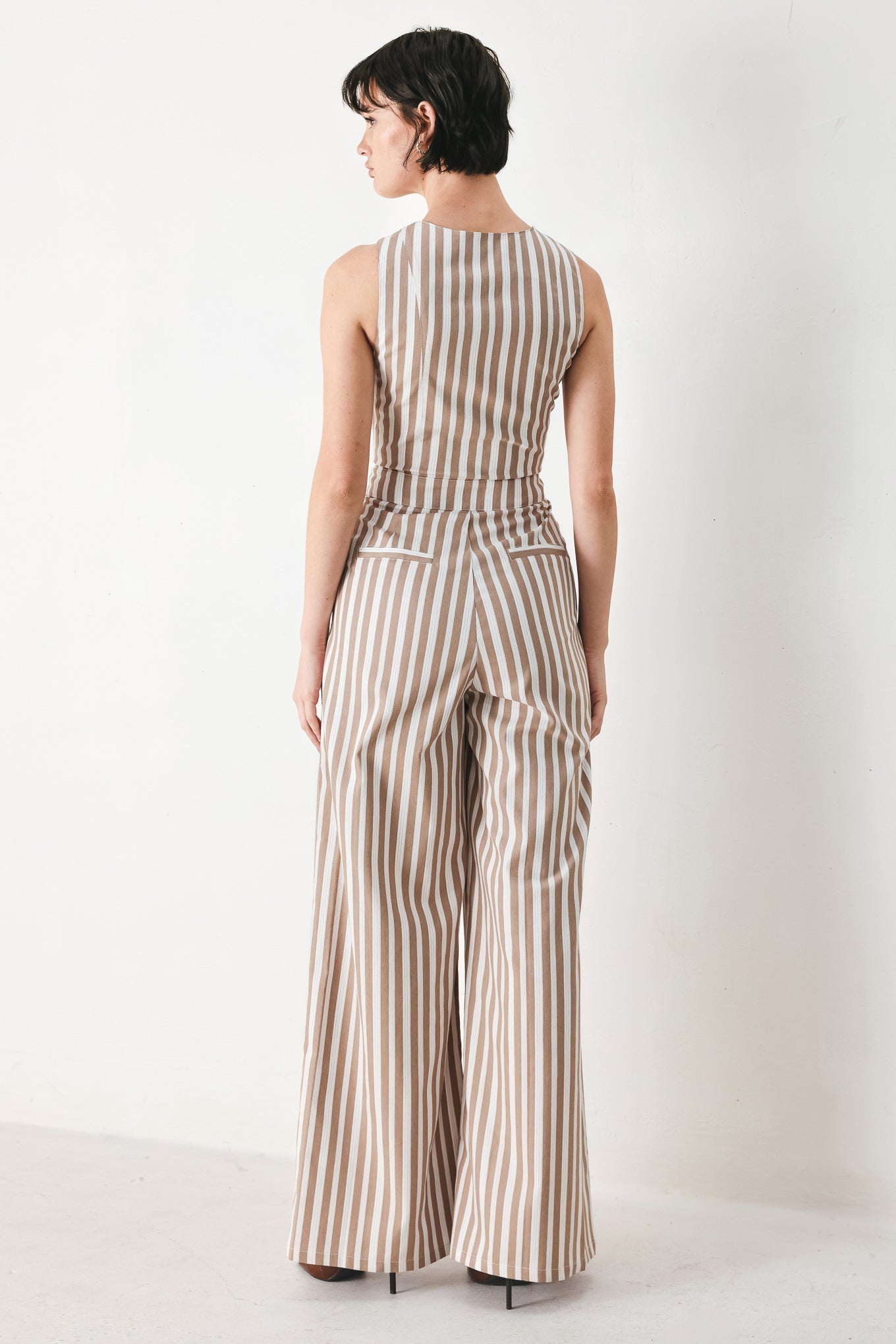NATURAL RHYTHM STRIPED JUMPSUIT