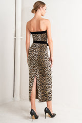 WILD ROMANCE LEOPARD KNIT MIDI DRESS - FINAL SALE