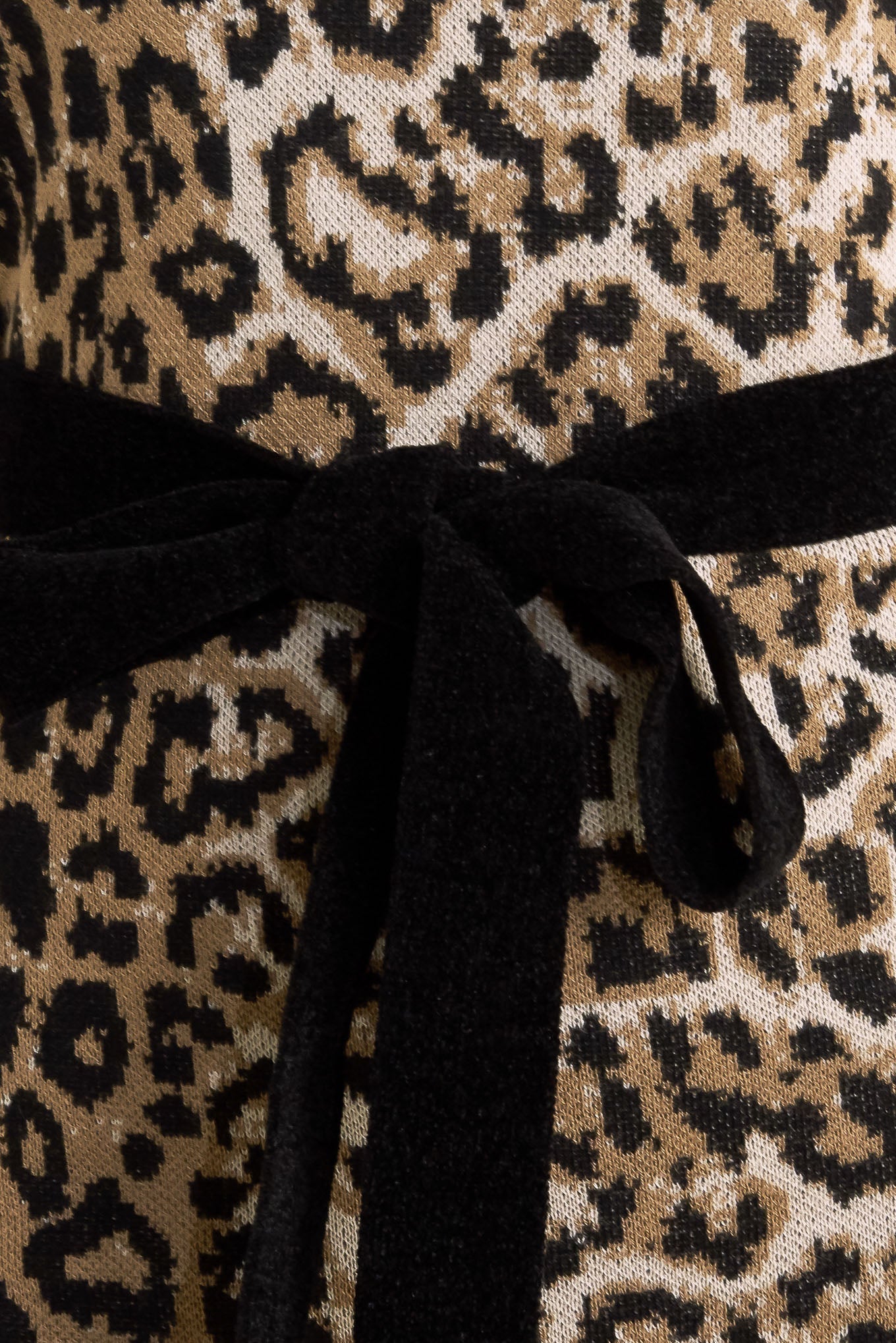WILD ROMANCE LEOPARD KNIT MIDI DRESS - FINAL SALE