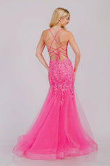 Hera Gown - Baby Blue - Tulle & Floral Lace Mermaid Dress