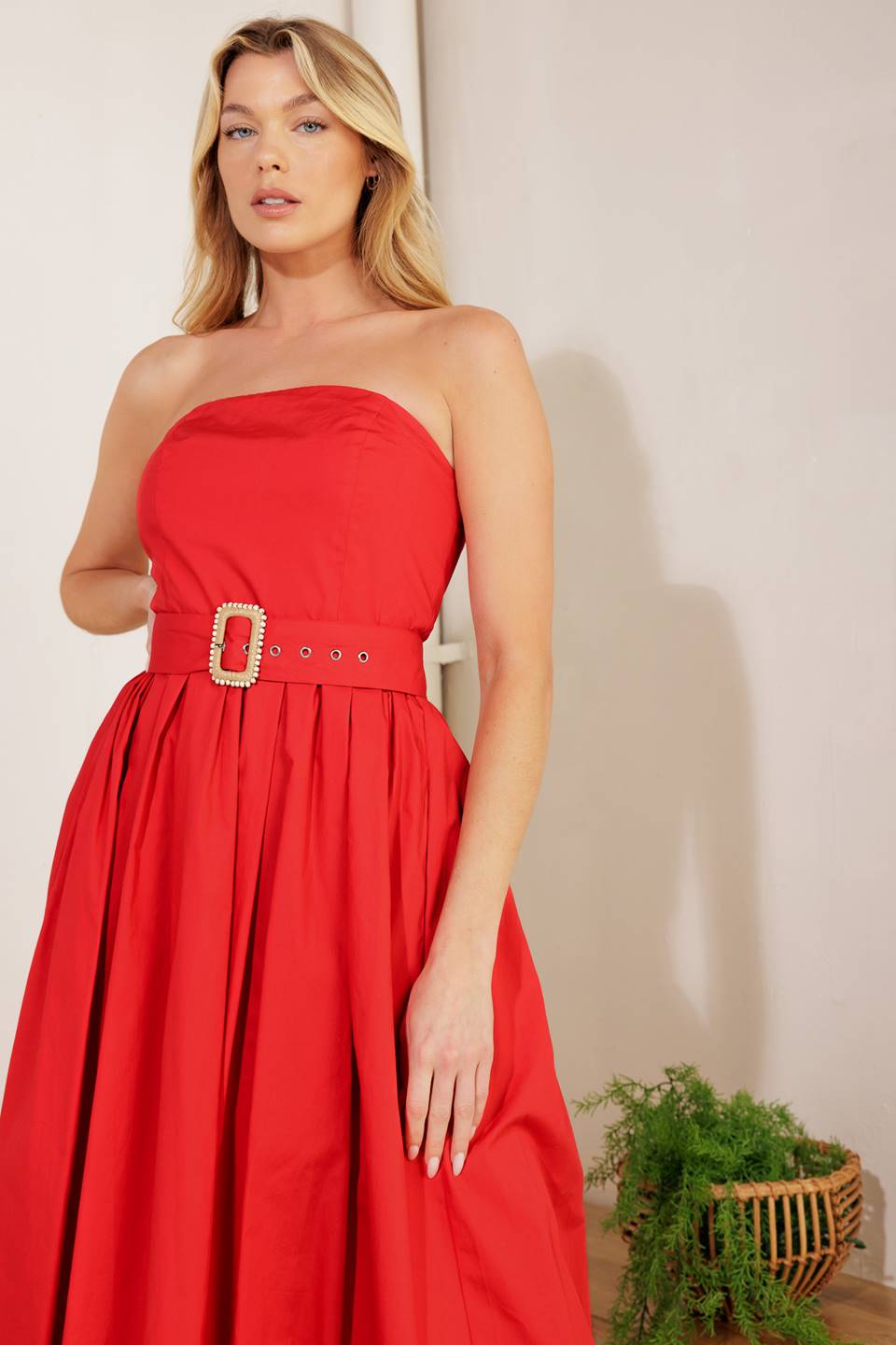 DAYS THAT FADE WOVEN MIDI DRESS - FINAL SALE
