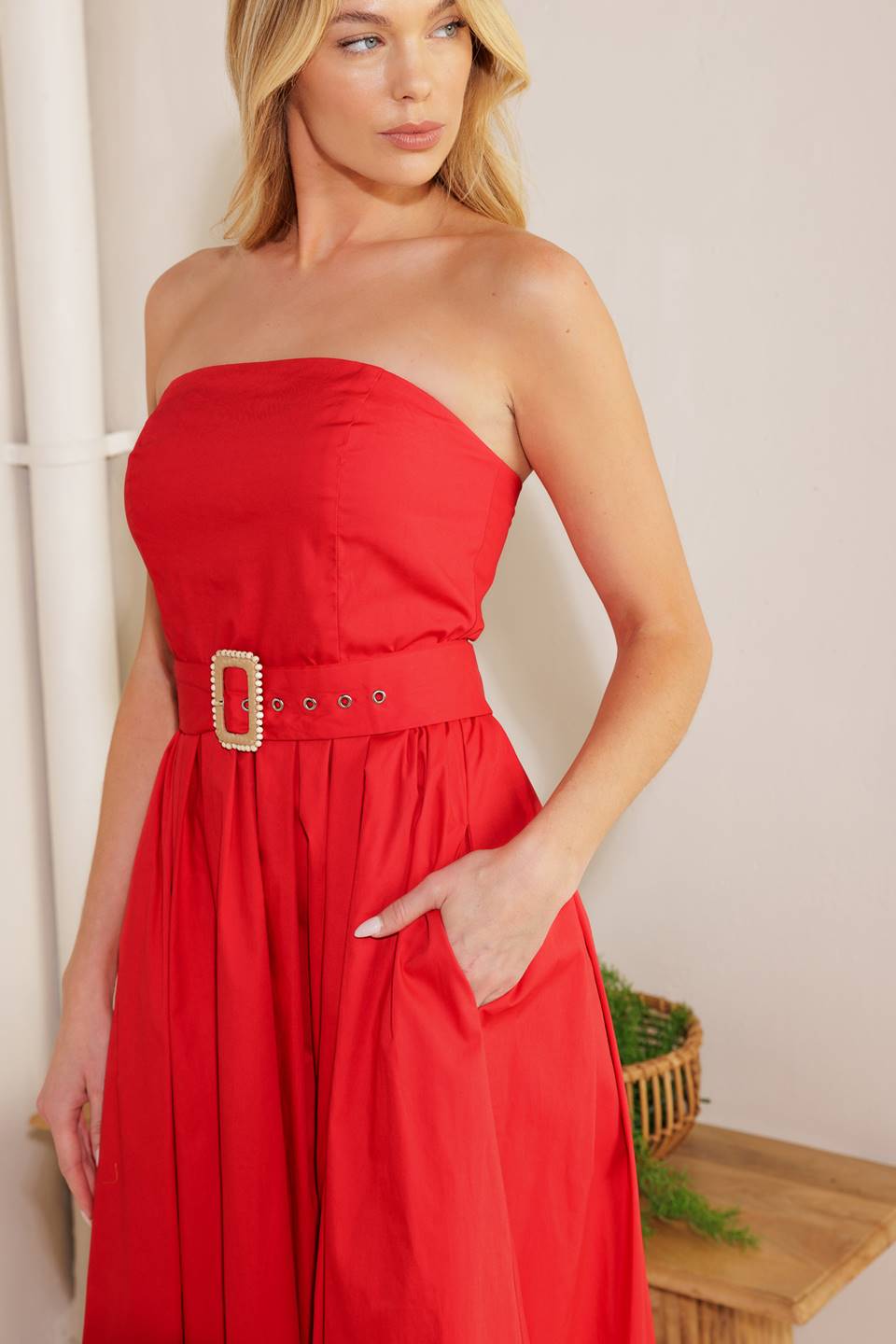 DAYS THAT FADE WOVEN MIDI DRESS - FINAL SALE