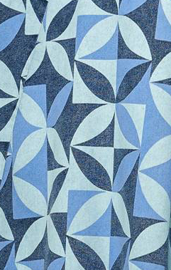 GWENNY - GEOMETRIC BLUE DENIM MIDI DRESS - FINAL SALE