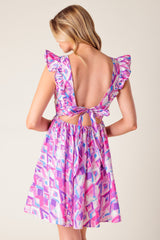 BETTER WITH YOU - PINK & BLUE MINI DRESS