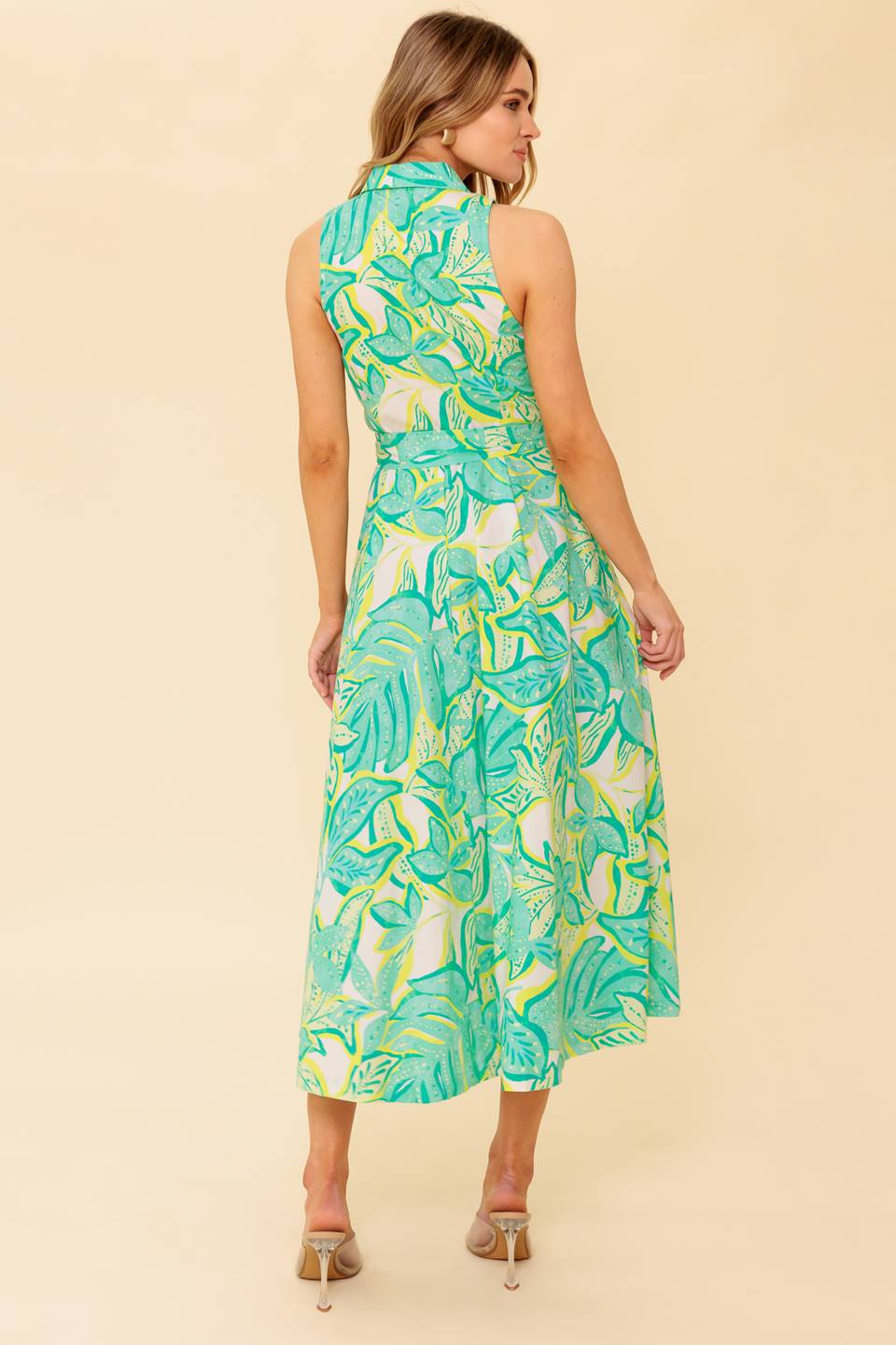 DAYS WITH YOU MIDI SHIRT DRESS - GREEN - FINAL SALE
