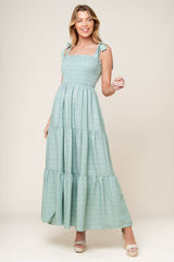 OCEAN BREEZES - DUSTY TEAL MAXI DRESS - FINAL SALE