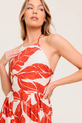 MARLEY MAXI DRESS - TROPICAL HALTER MAXI- FINAL SALE