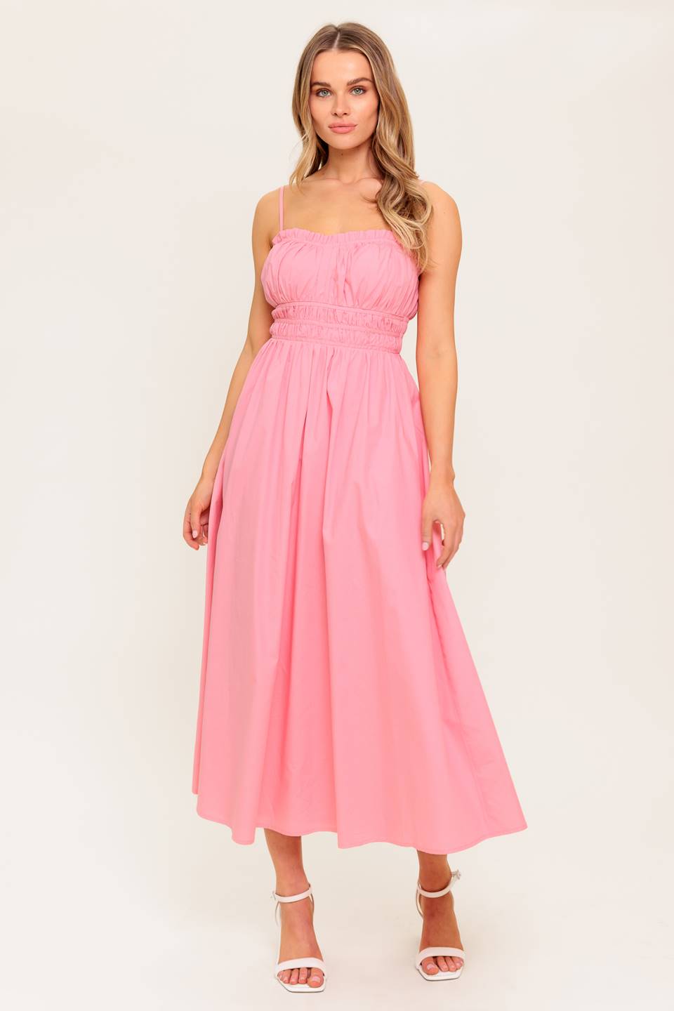 HEARTLAND SUNSET MIDI DRESS - PINK - FINAL SALE