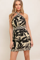 TROPIC OF CAPRICORN HALTER MINI DRESS - FINAL SALE