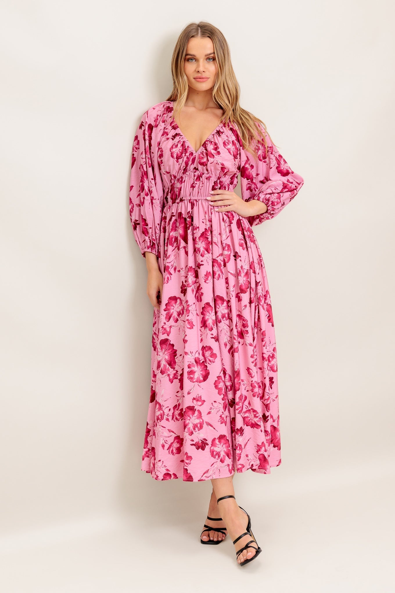HONEY MIDI DRESS - MAUVE