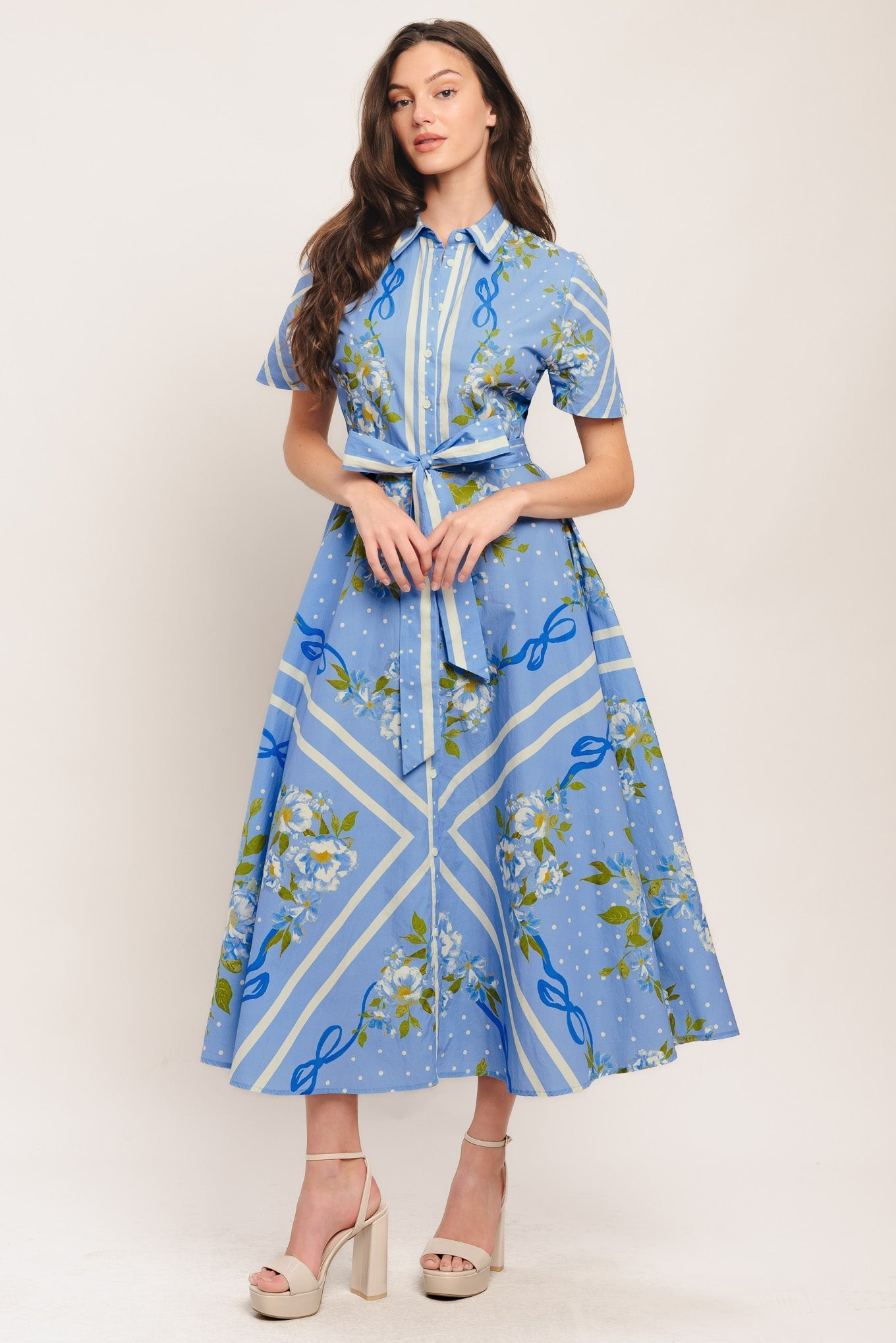 SWEET SOPHISTICATE SHORT SLEEVE MIDI DRESS - FINAL SALE
