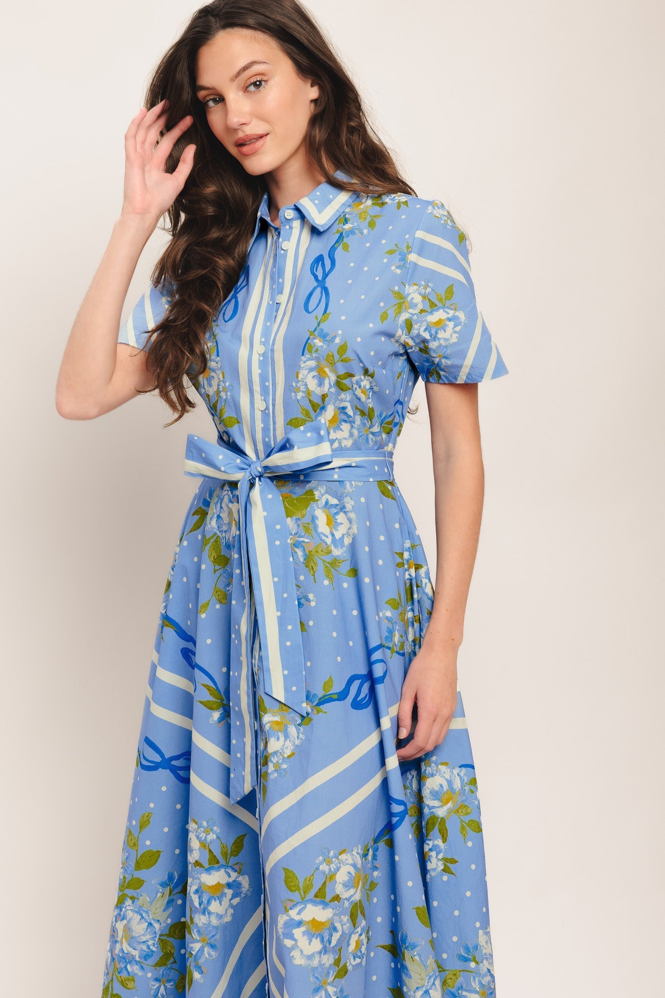 SWEET SOPHISTICATE SHORT SLEEVE MIDI DRESS - FINAL SALE