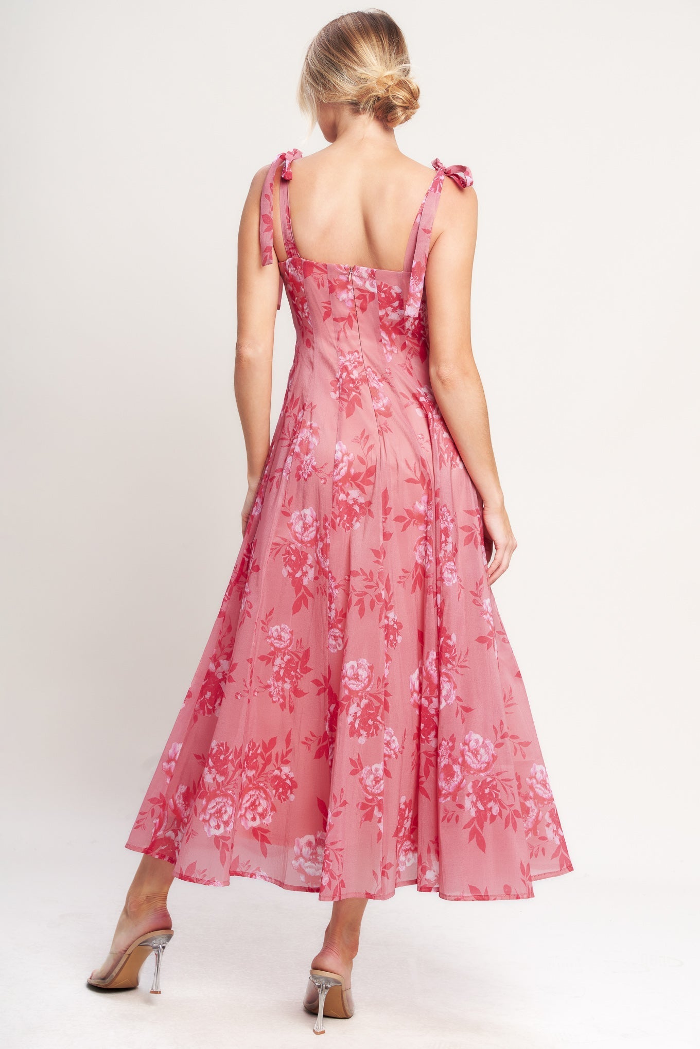 ROMANTIC CANOPY PINK MIDI DRESS - FINAL SALE