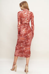Size Small, INSTA WORTHY SIENNA POWER MESH MIDI DRESS - FINAL SALE
